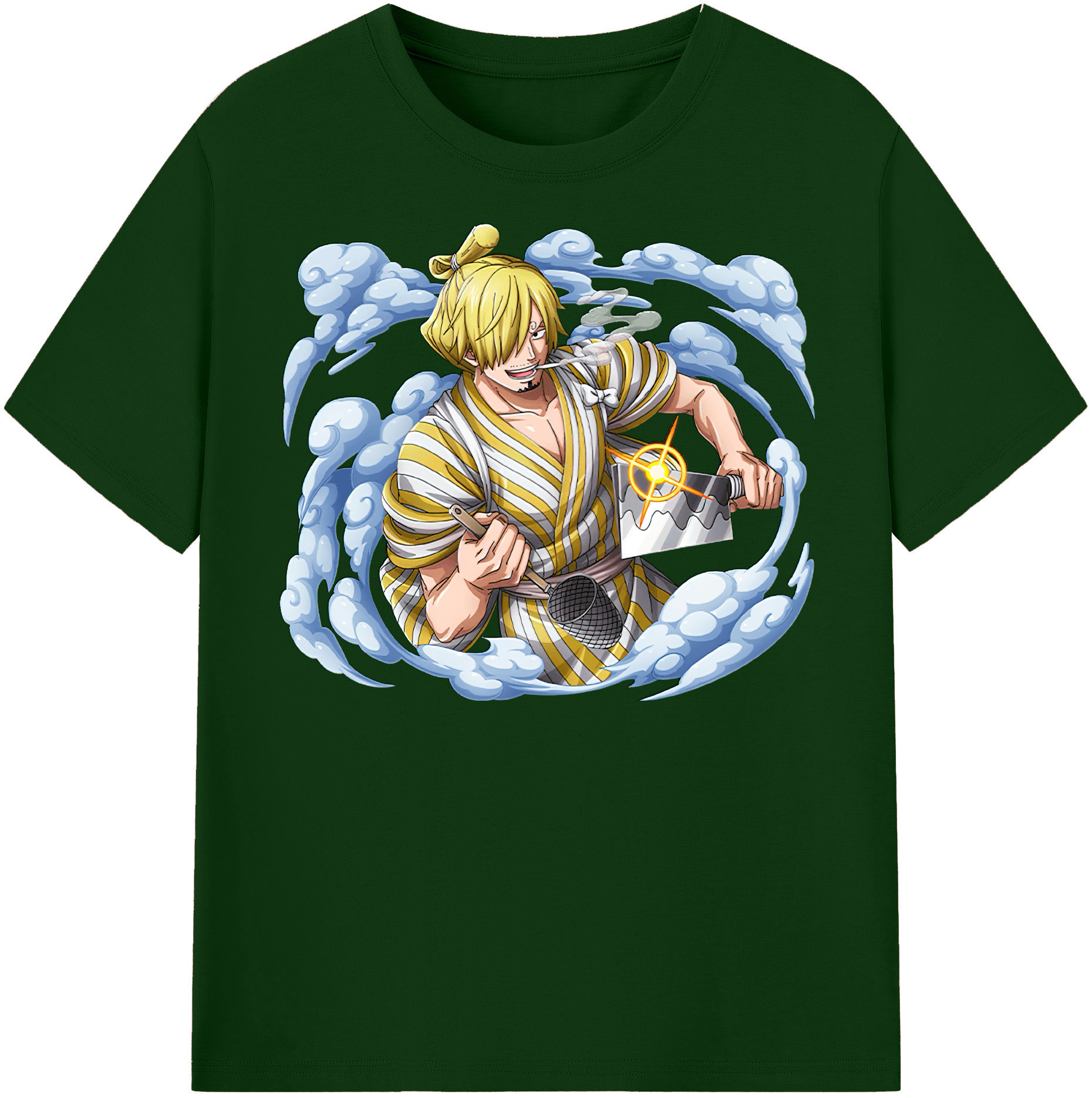 ワンピース サンジ ONE PIECE Sanji 綿100％半袖Tシャツ（フロントプリント）